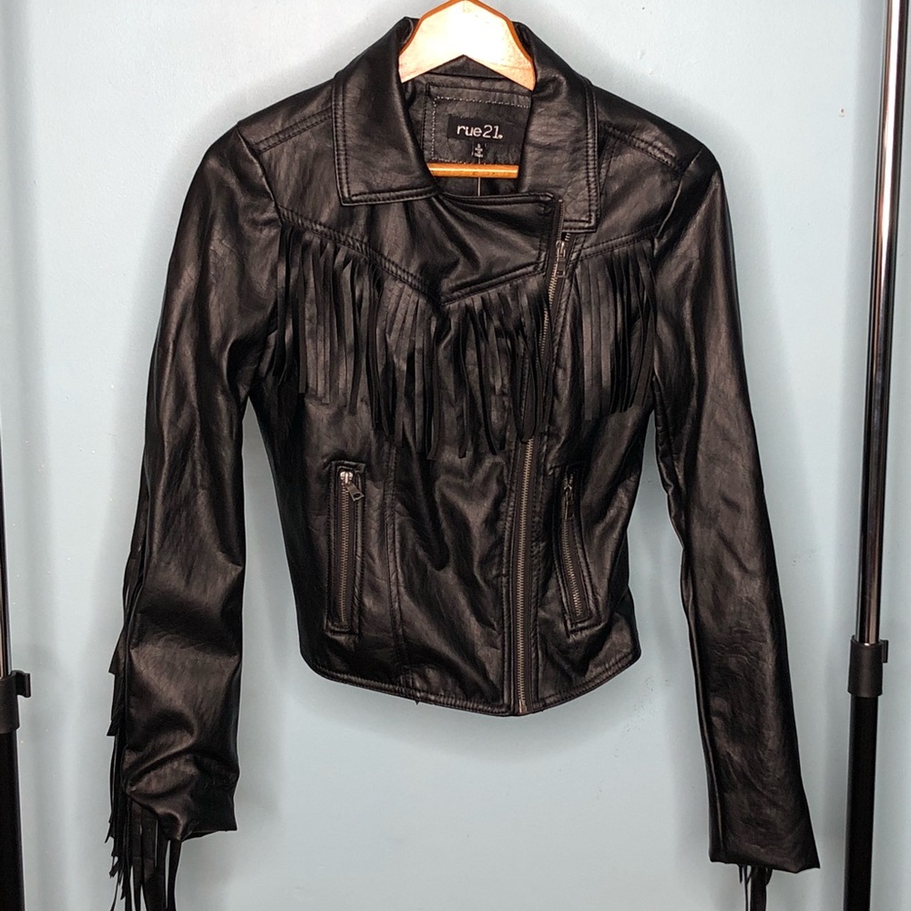 • Fringe • Motorcycle Jacket • NWT